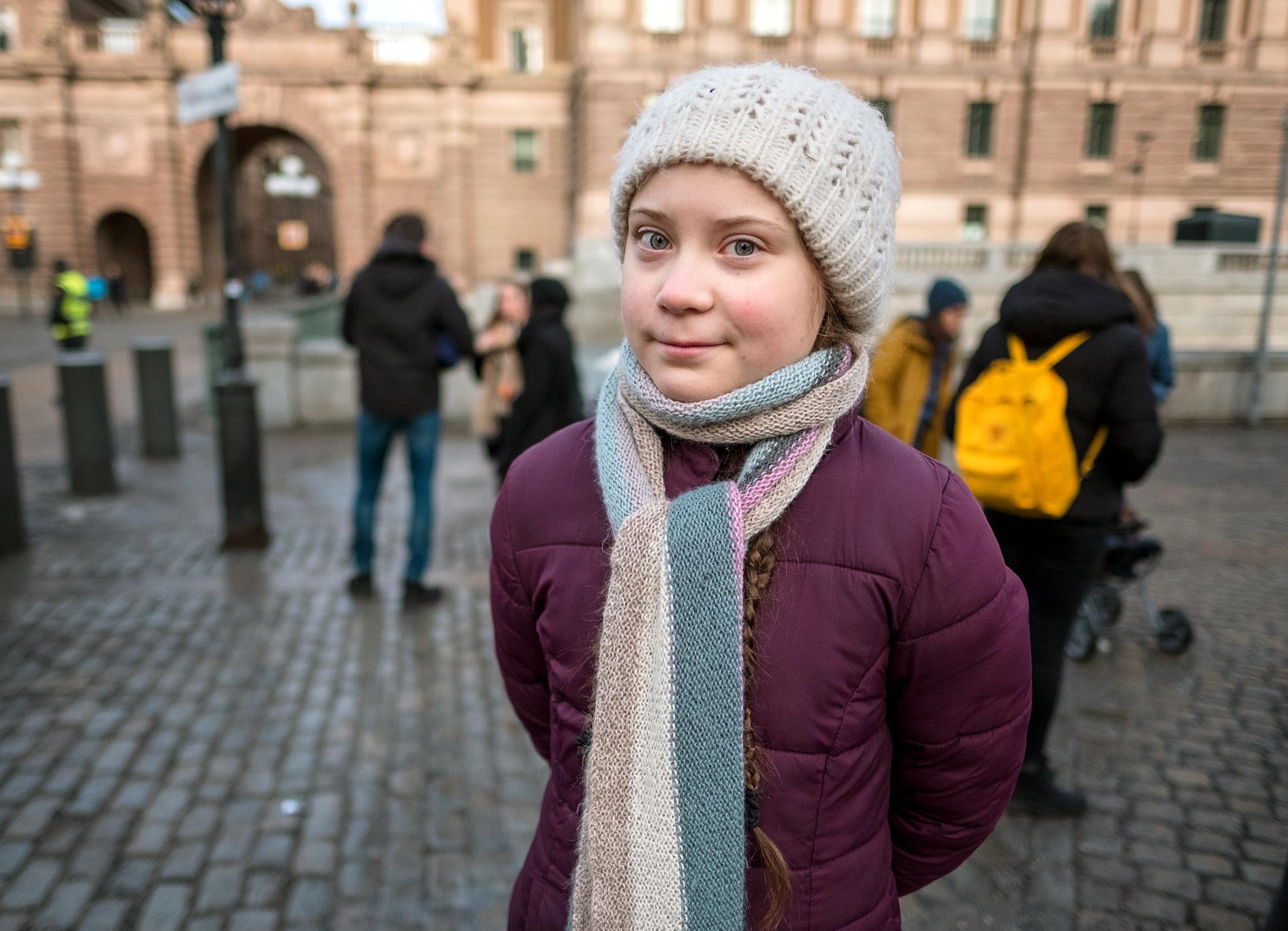 Greta Thunberg, 15 år, Sverige är förebilden som alla de andra har tagit efter. 
