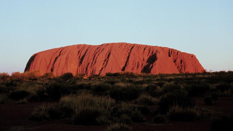 Uluru, även känd som Ayers rock.