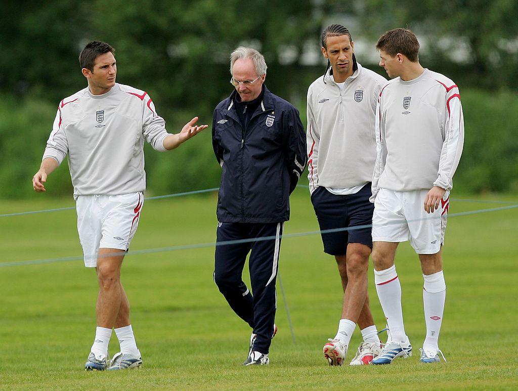 Svennis tillsammans med Lampard, Ferdinand och Gerrard.