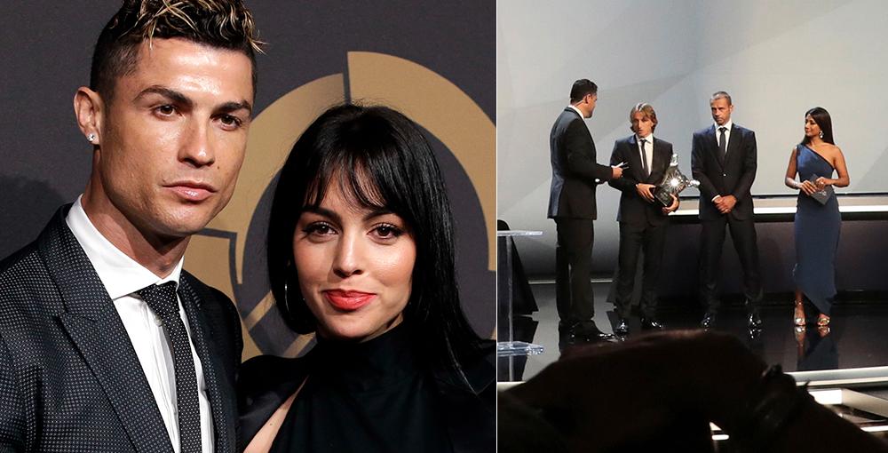 Cristiano Ronaldo, med flickvännen Georgina Rodriguez, dök aldrig upp på galan.