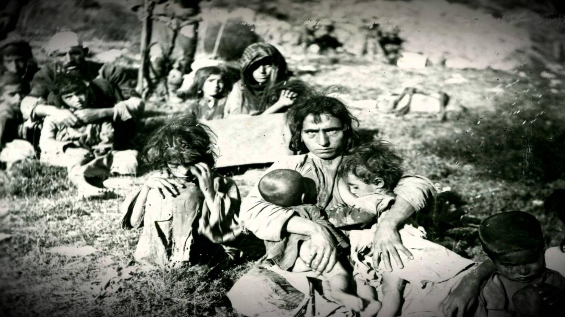 Flyktingar under  konflikten  i turkiska Dersim 1938.