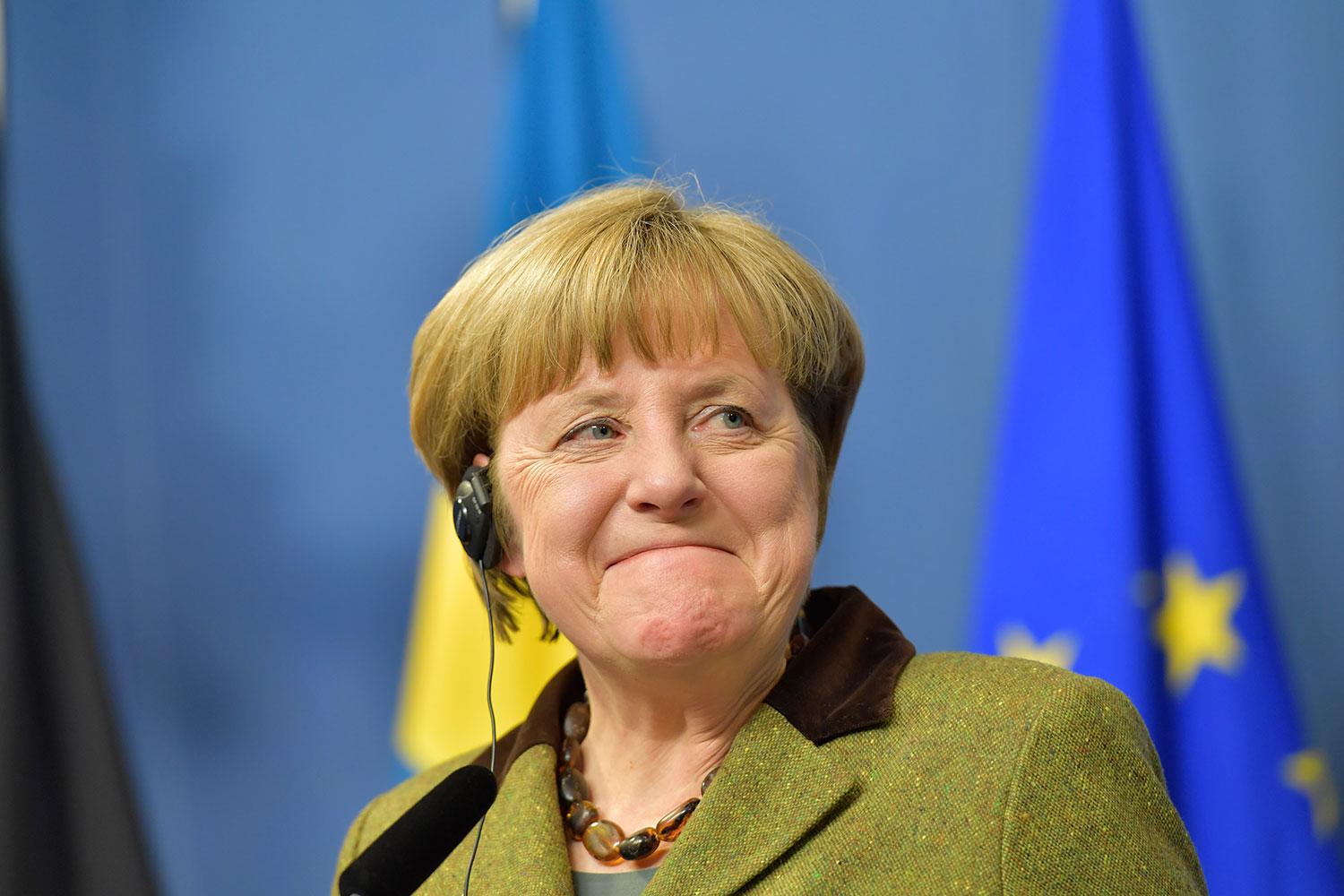 Merkel i Sverige.