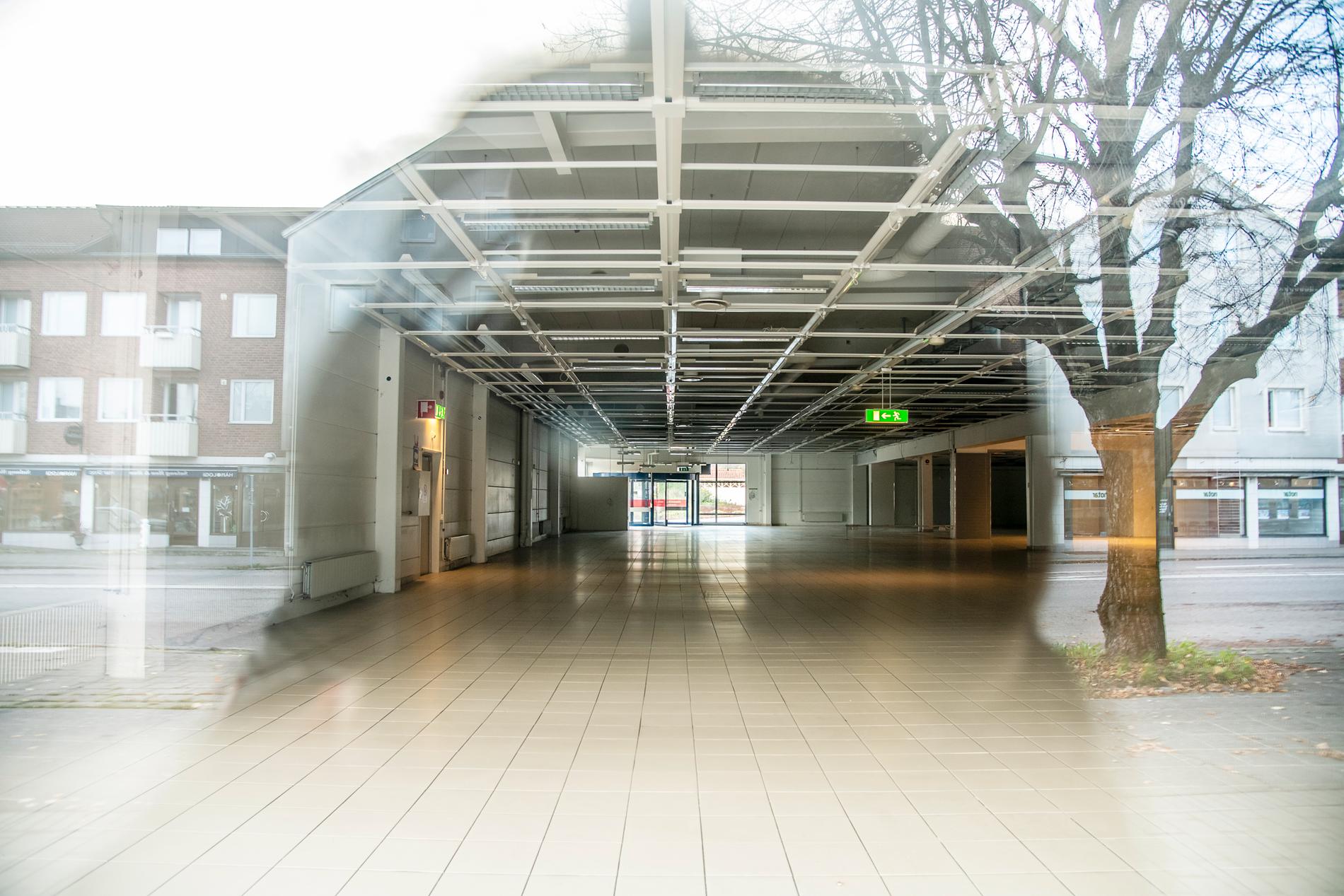 Många butikslokaler står tomma i Degerfors.