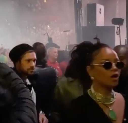 Rihanna på Asap Rockys konsert i Globen.