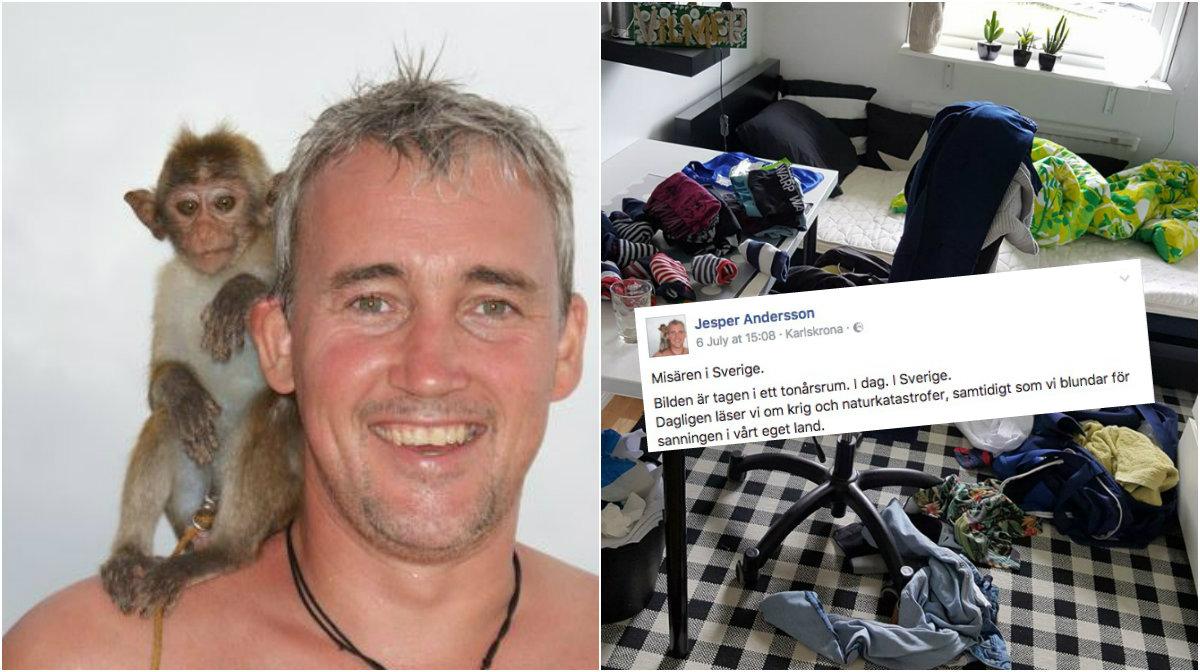 Jespers Facebookinlägg om misären i Sverige hyllas av tusentals