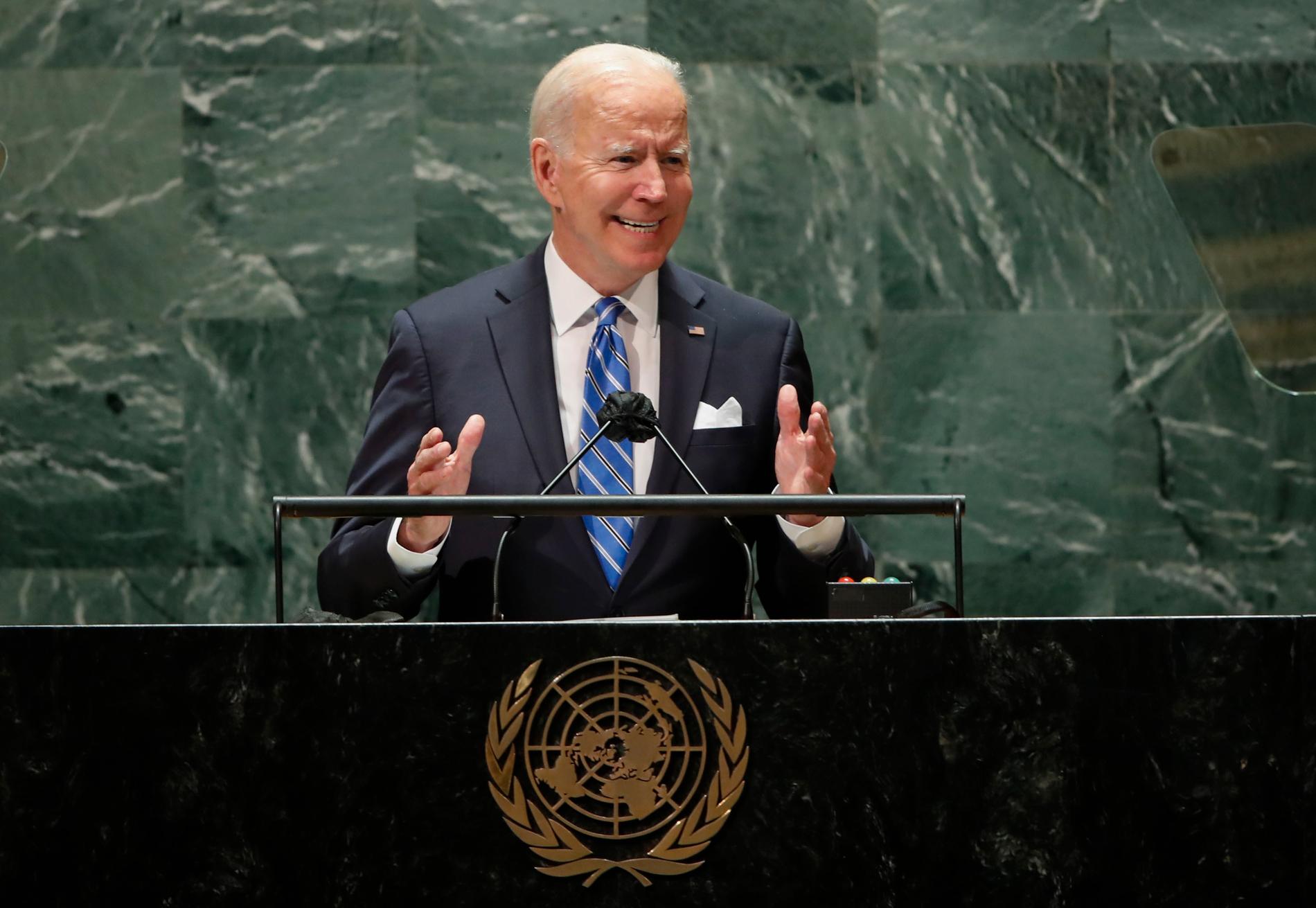 USA:s president President Joe Biden i FN.