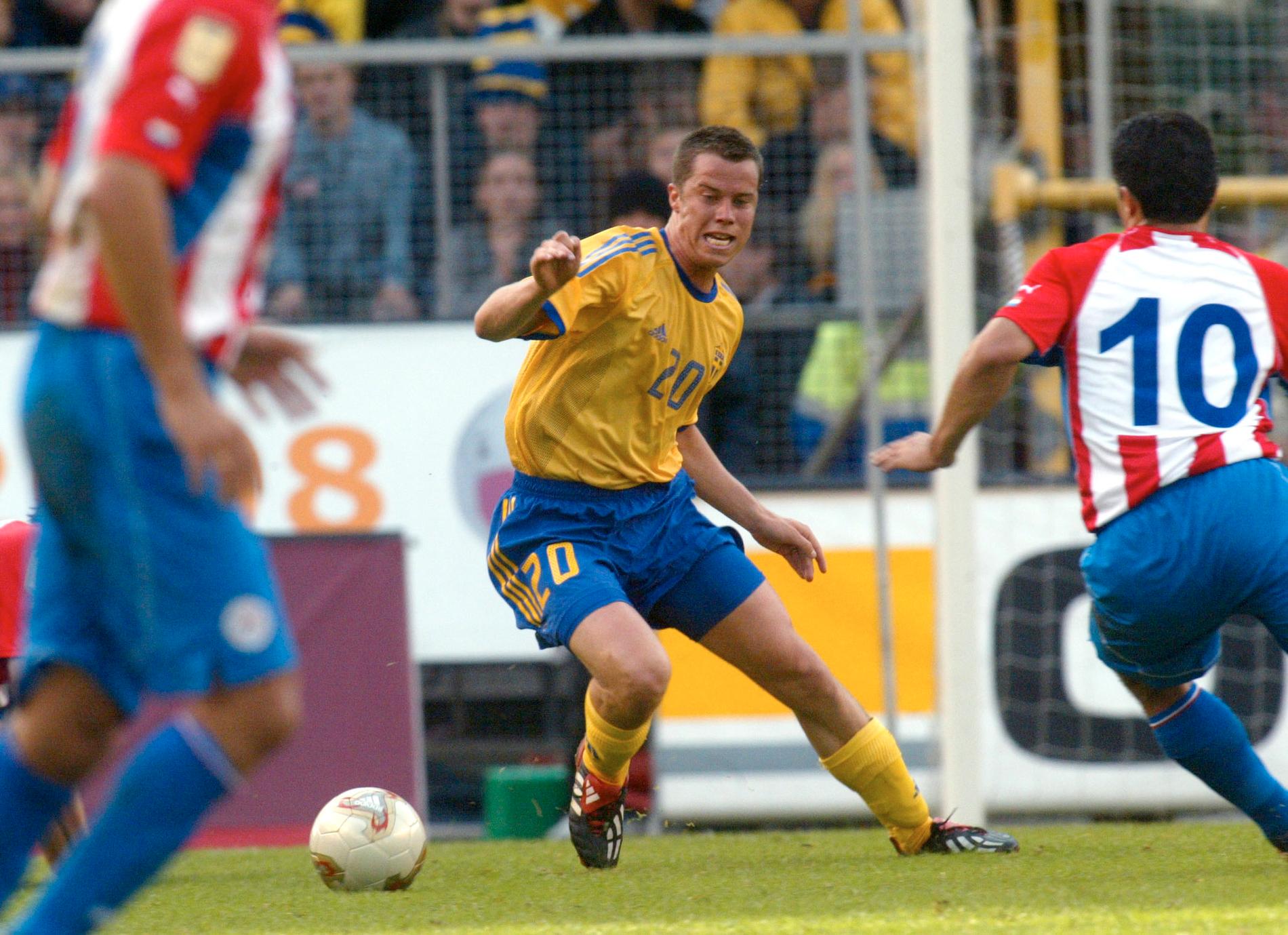 Daniel Andersson i landslaget 2002