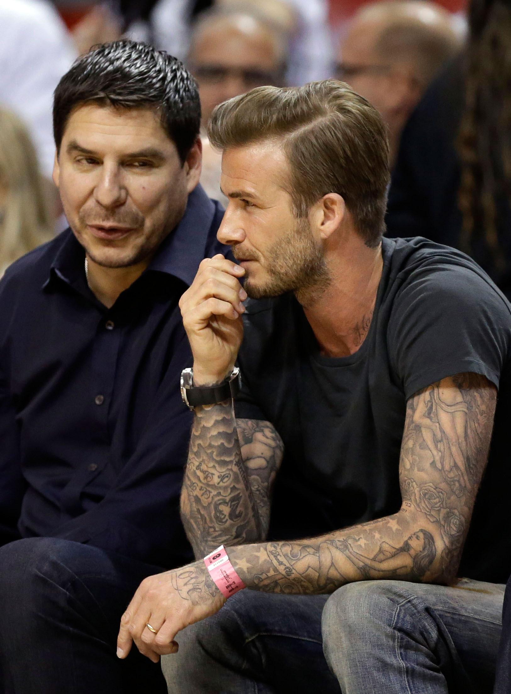 Beckham har en del tatueringar, 18 av dem på sina armar.