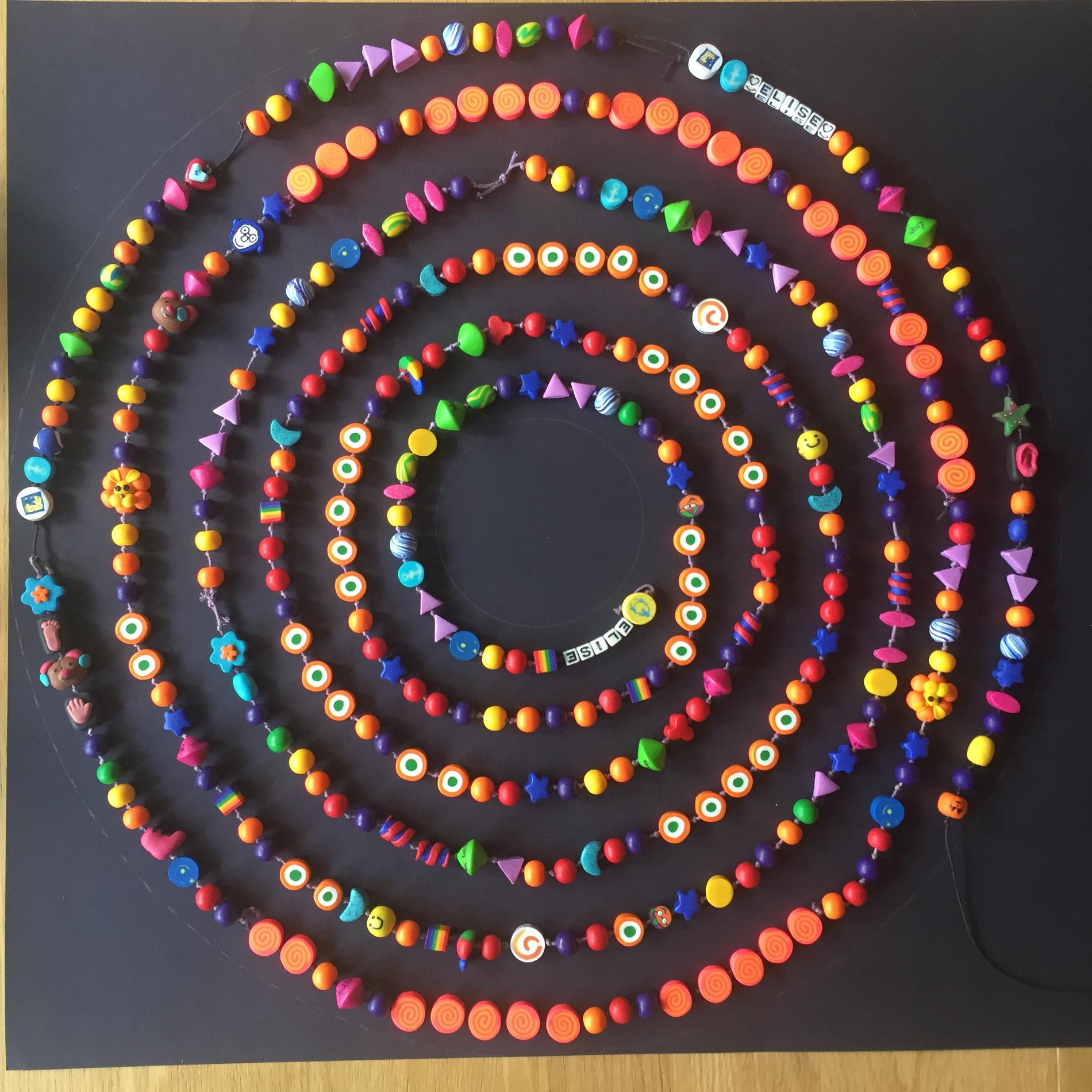 Supersnöret, där varje pärla markerar en händelse i barnets liv.