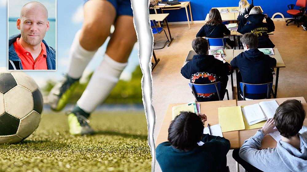 Det är härligt när människor hittar aktiviteter de brinner för. Men när hinner elever, som läser ett studieförberedande program, arbeta med sina studier om de spelar fotboll sju gånger i veckan, skriver gymnasieläraren Henrik Helmér.