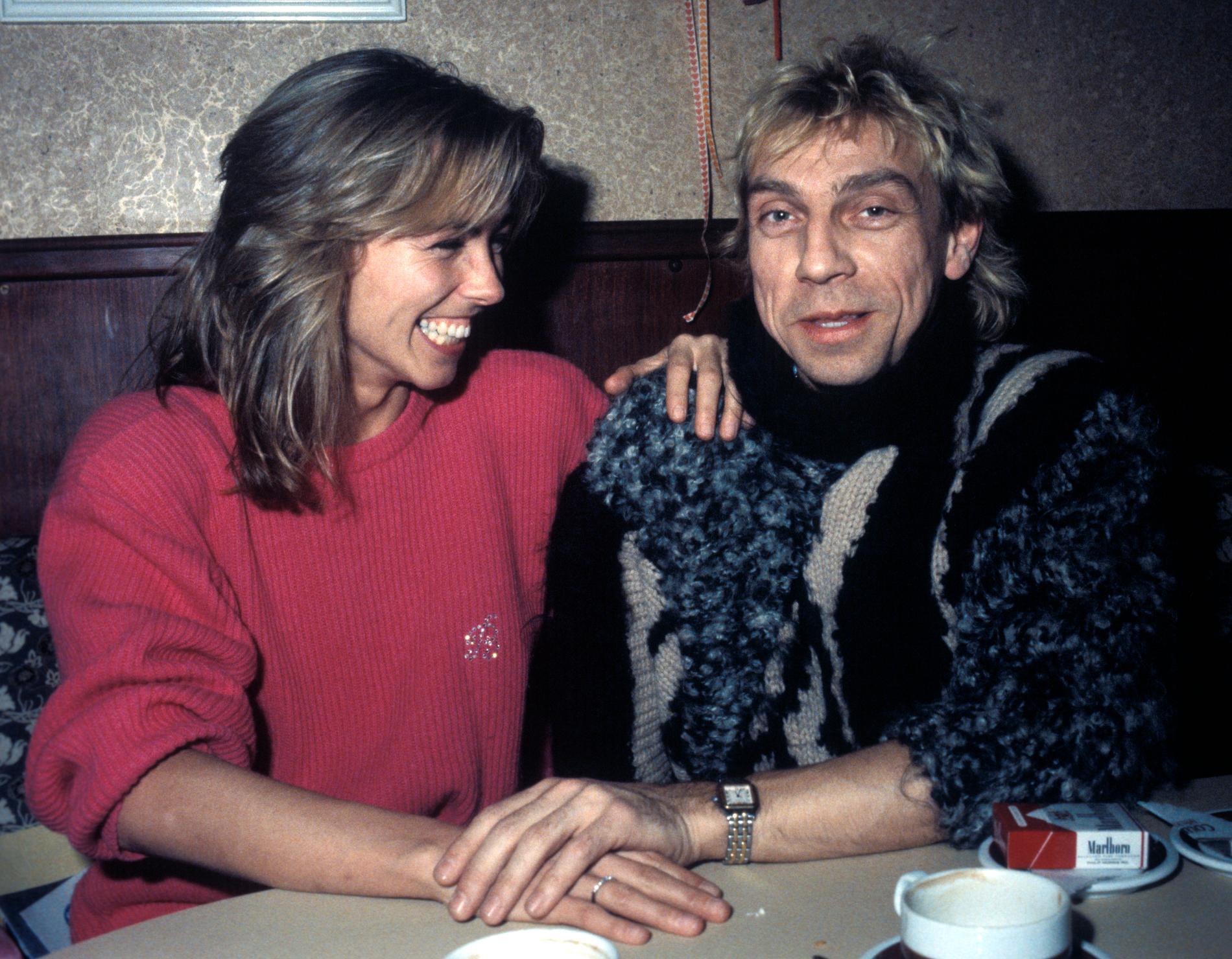 Jahn Teigen med dåvarande frun Anita Skorgan 1986. 