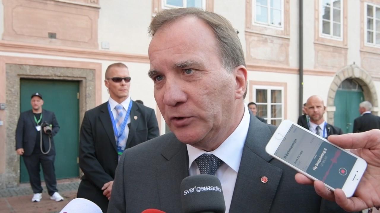 Efter veckor av hetsig inrikespolitik får statsminister Stefan Löfven för ett ögonblick åter uppträda på den internationella arenan.