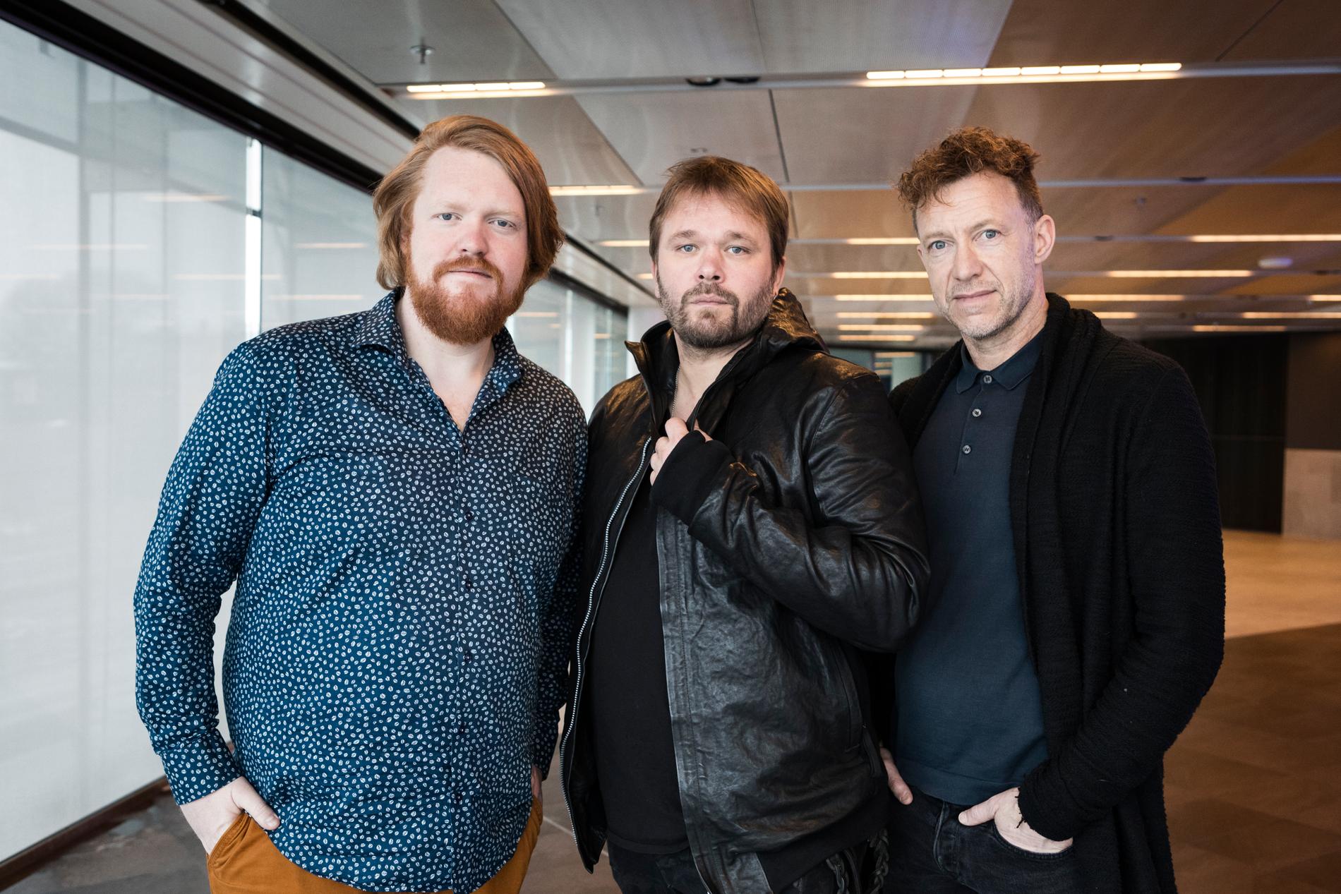 Spelar i ”Robin Hood”. Martin Almgren, Joakim Nätterqvist och Patrik Martinsson gör roller i nya musikalen.