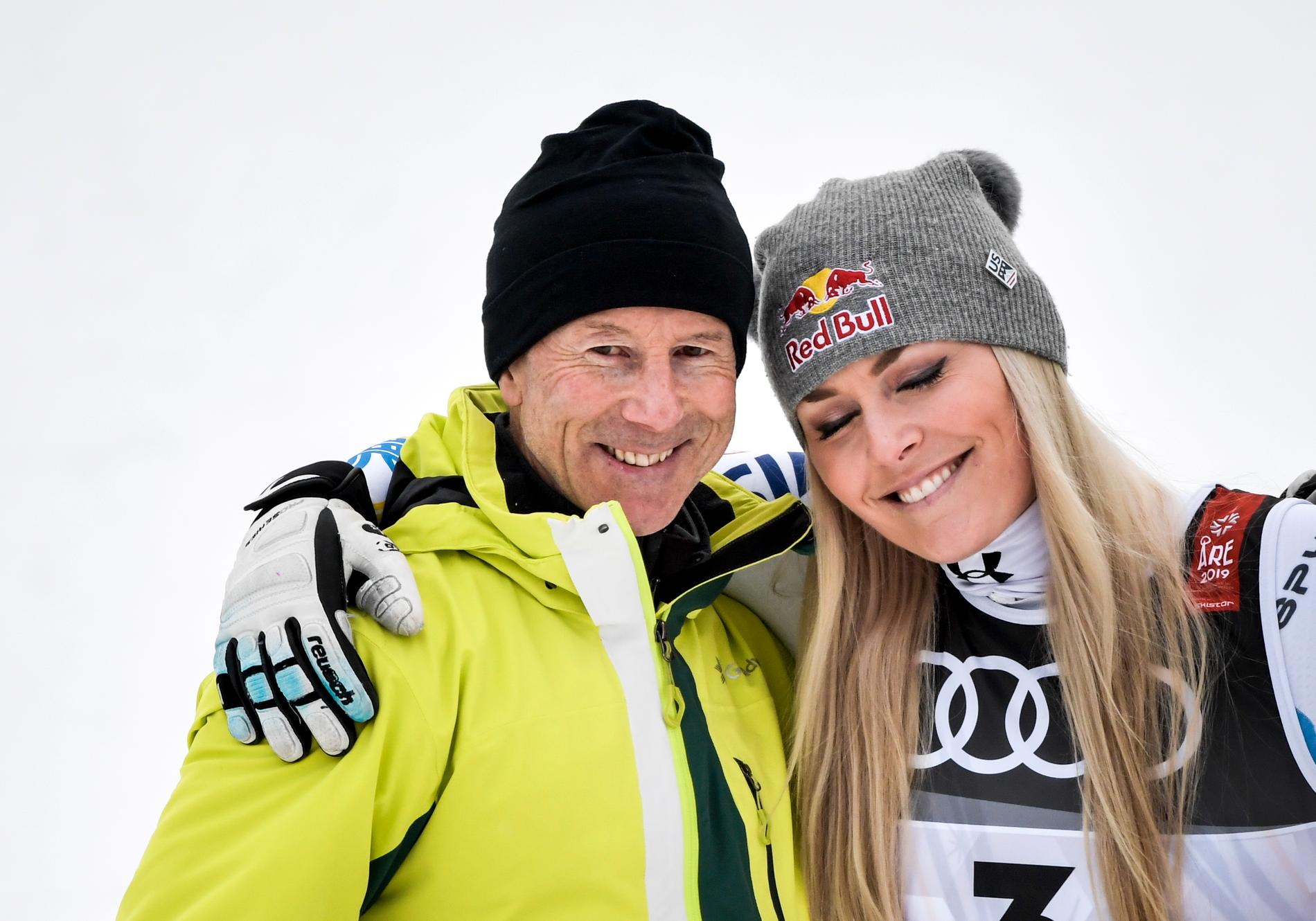 Lindsey Vonn tillsammans med svenske ikonen Ingemar Stenmark.