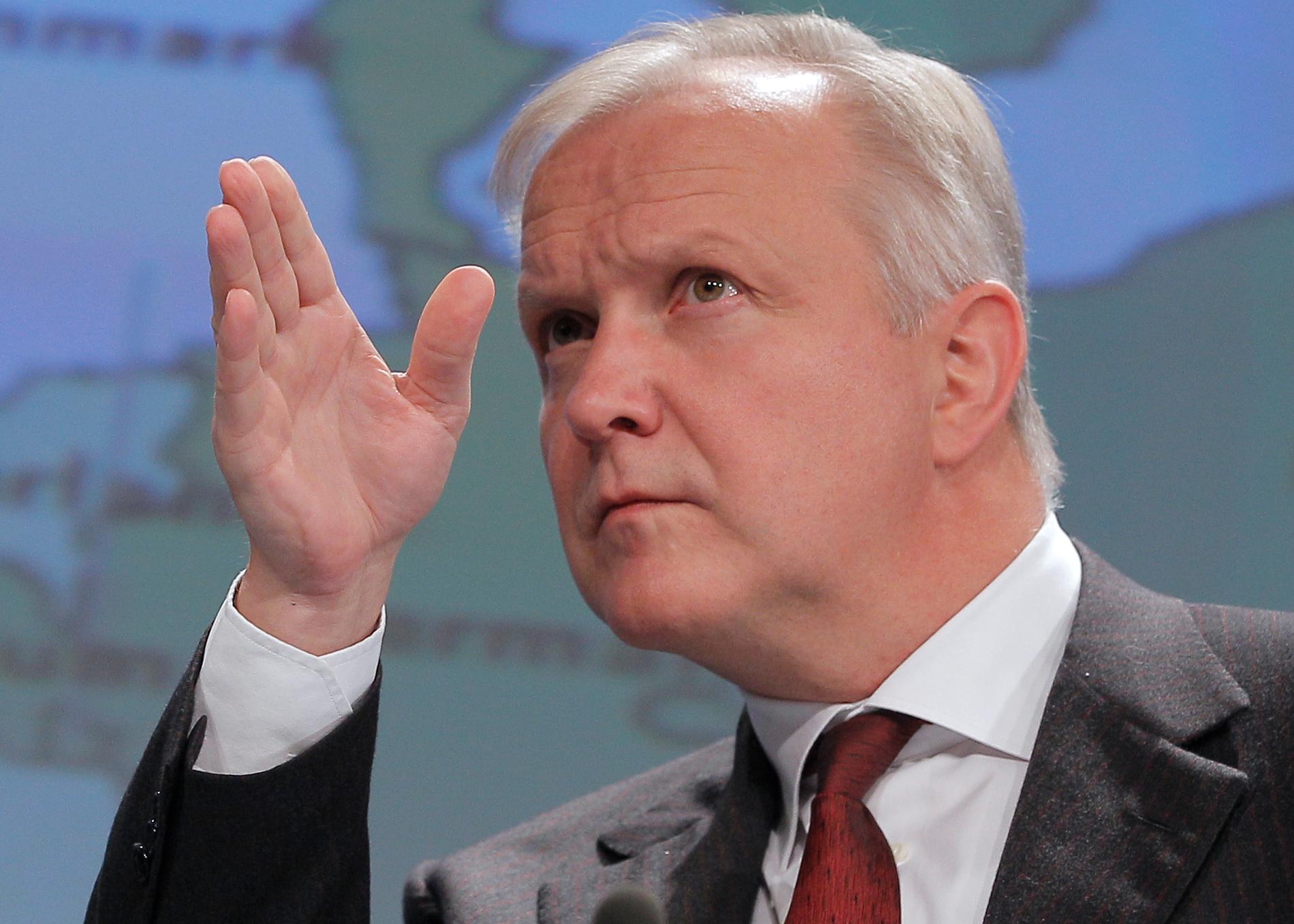 Den finländske ECB-ledamoten Olli Rehn ser behov av penningpolitiska åtstramningar. Arkivbild