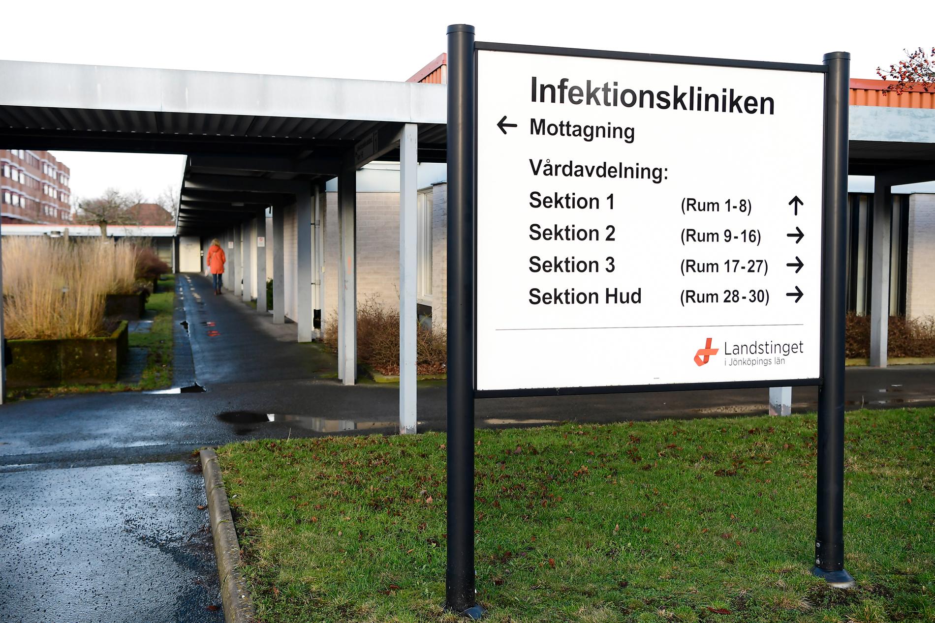 Infektionsmottagningen på Länssjukhuset Ryhov i Jönköping.