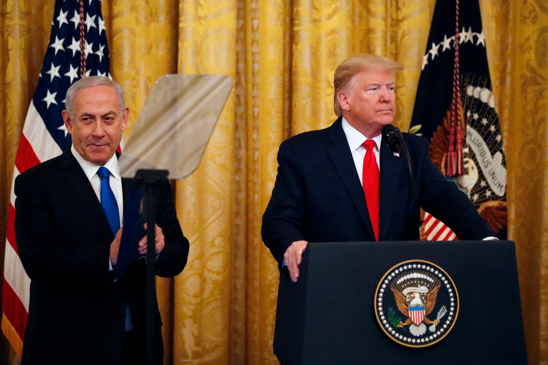 Israels premiärminister Benjamin Netanyahu och President Donalds Trump talade båda två. 