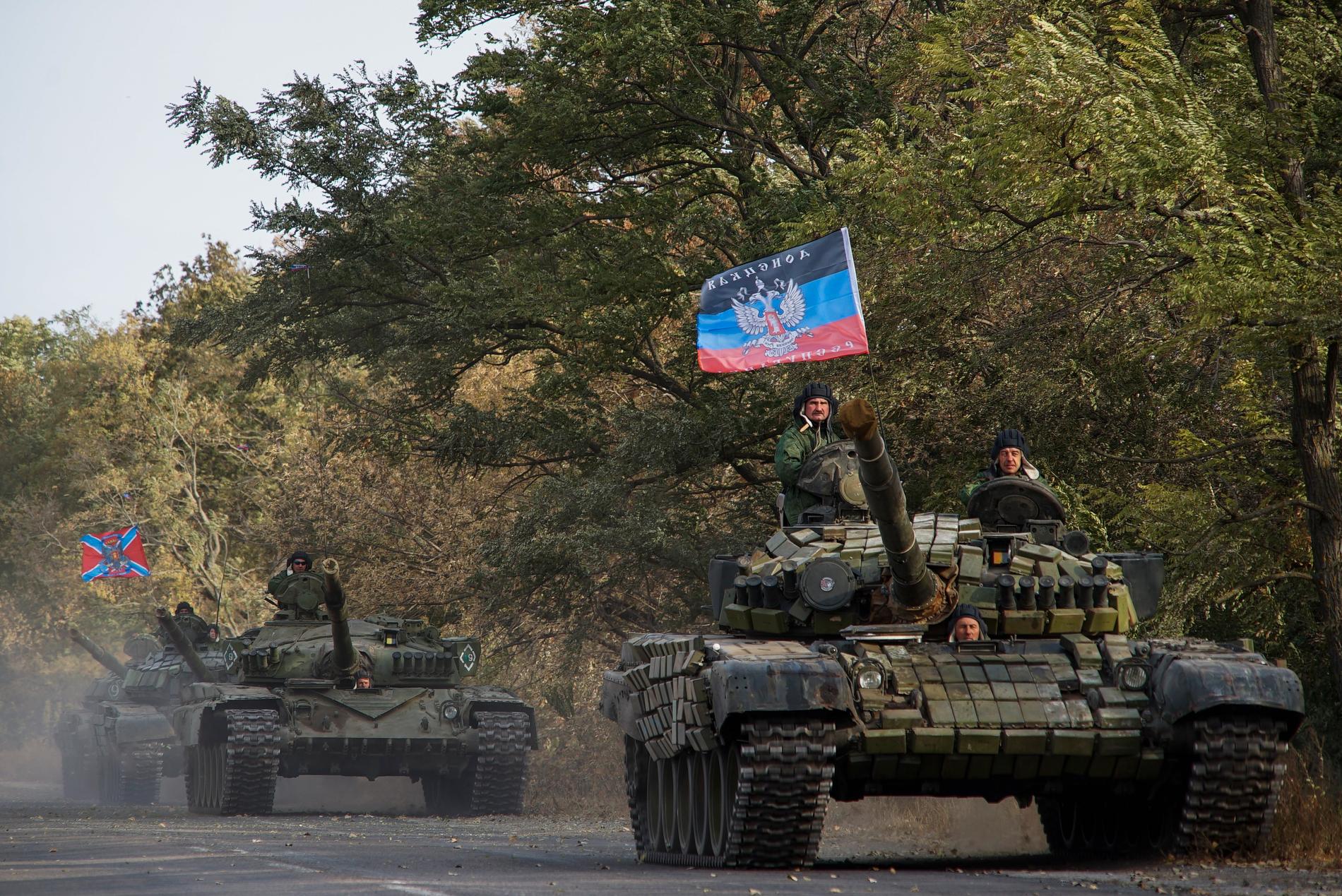 Proryska separatister på en arkivbild från 2015.