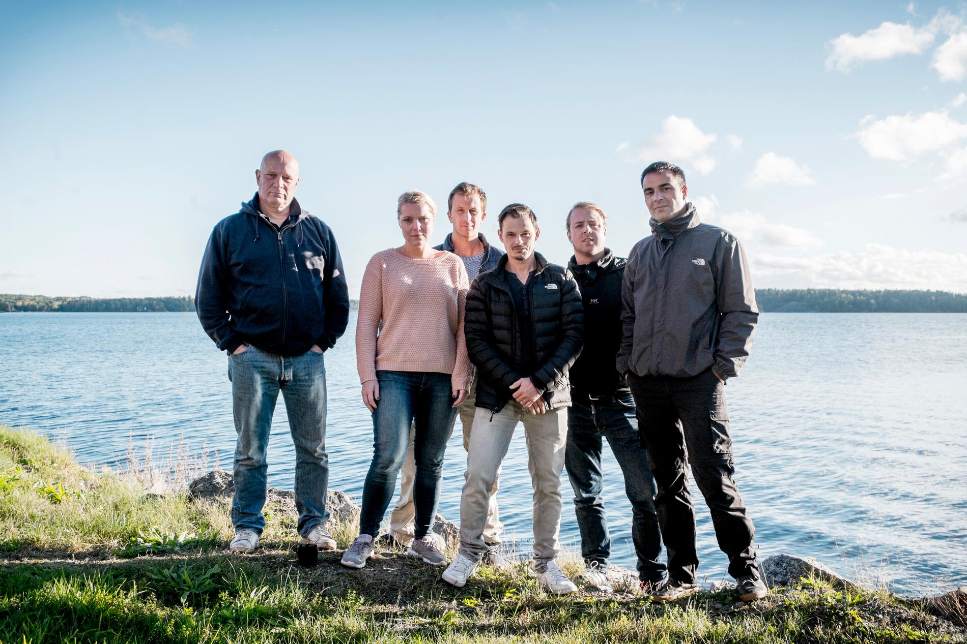 Aftonbladets team till Gula båtarna: Robert Aschberg, Carina Bergfeldt, Erik Wiman, Peter Wixtröm, Andreas Bardell och Kenan Habul.