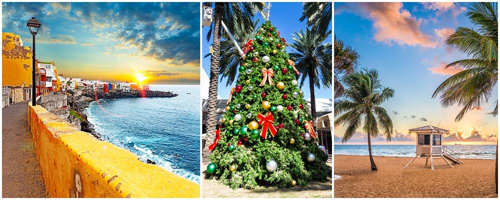 Teneriffa och Miami är två populära resmål i jul.