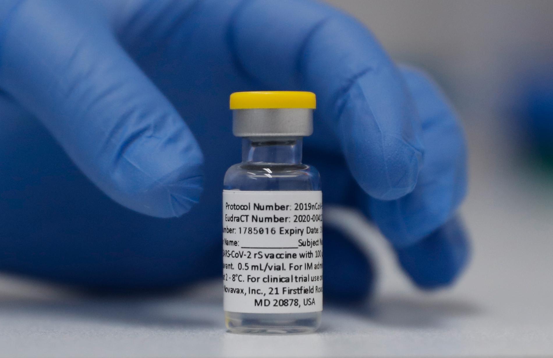 Europeiska läkemedelsmyndigheten EMA räknar med att godkänna amerikanska Novavax vaccin mot covid-19 innan årets slut. Arkivbild.