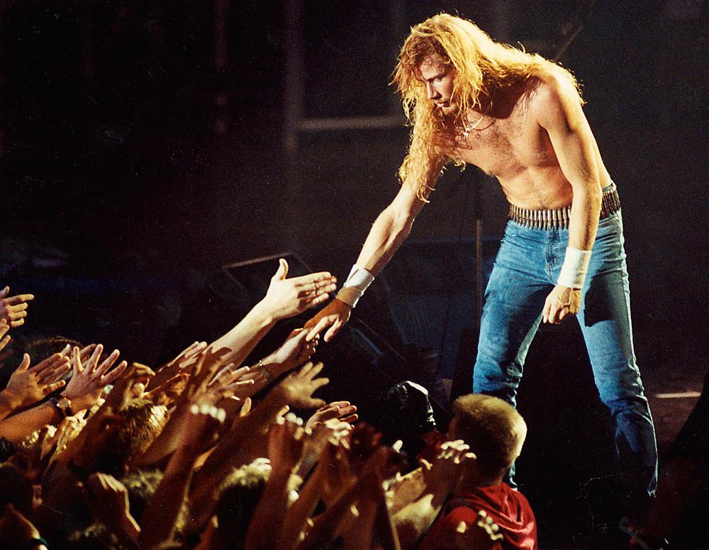Dave Mustaine med Megadeth i Göteborg, oktober 1990.