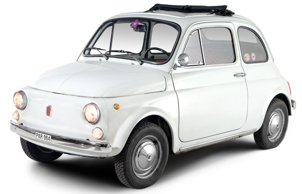 Fiat 500 Deluxe 1960 Nypris: 4 750 kr. Värde idag: 25 000 - 35 000 kr*. Mekanik: Rak tvåcylindrig motor, 479 cm3, 21 hk SAE. Fyrväxlad låda. Mått: Längd/bredd/höjd: 297/132/133 cm. Tjänstevikt 570 kg Bromsar: Trumbromsar fram och bak. Fartresurser: Toppfart ca 95 km/h. Acceleration 0–50 km/h 17,2 s. 0–80 km/h cirka 43 s. Förbrukning: 0,45–0,75 l/mil. * Bil i väl fungerande bruksskick original eller renoverad men ändå med vissa mindre defekter.