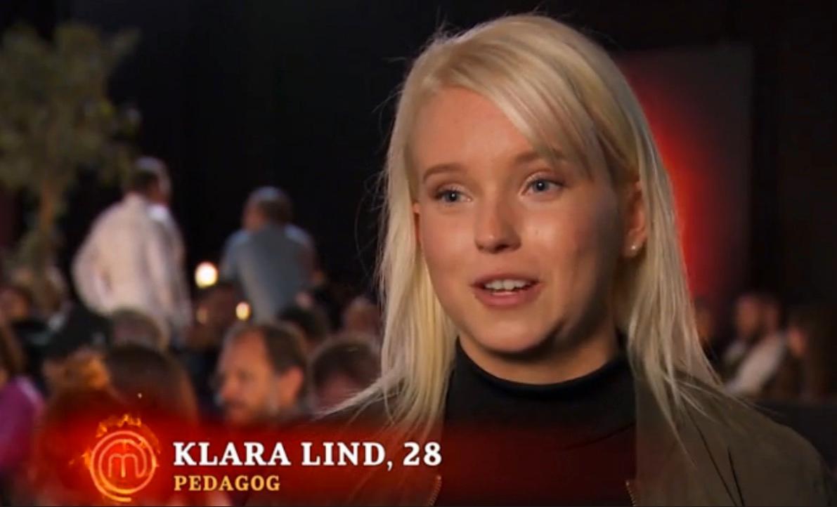 Klara Lind, känd från Bachelor, gör nu entré som en av deltagarna i programmet ”Sveriges Mästerkock”.