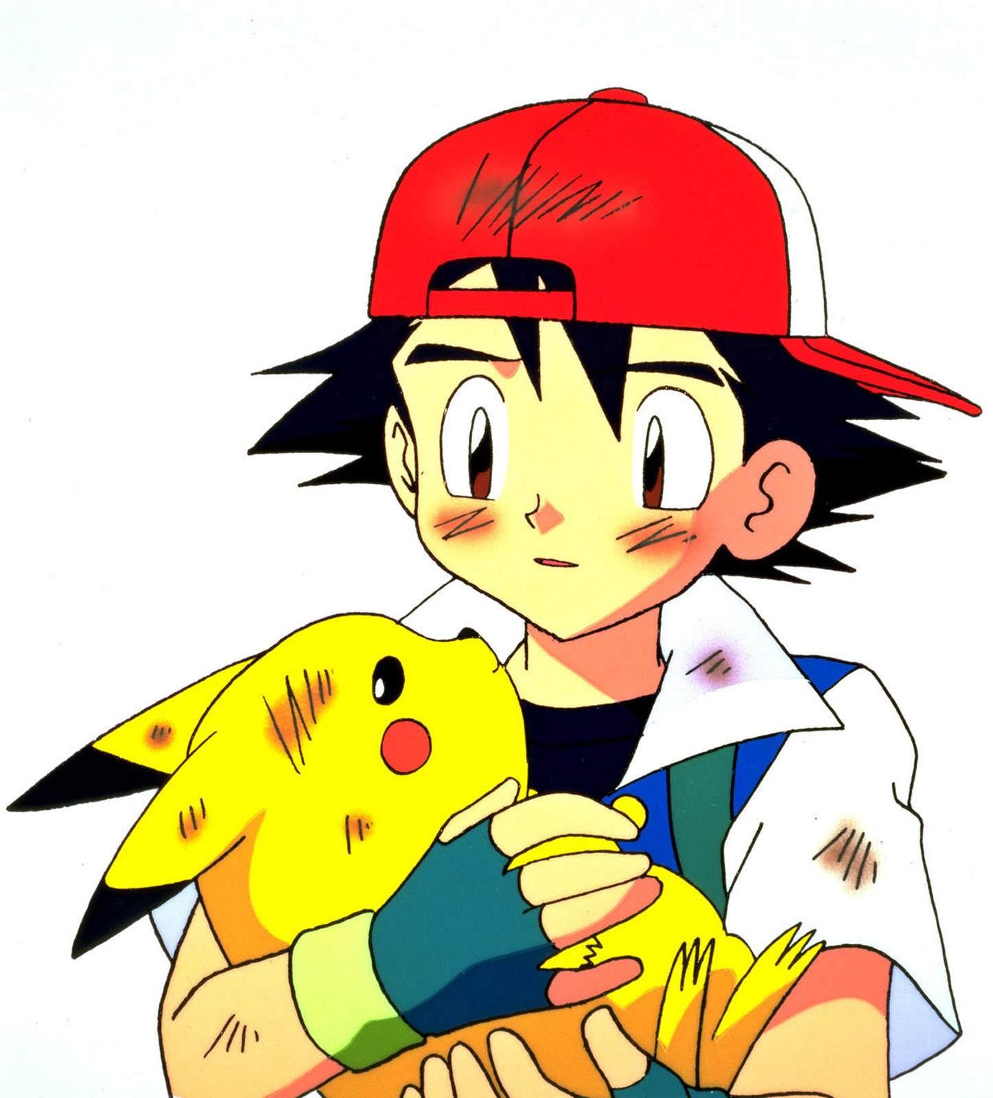 Pikachu och Ash i Pokémon.