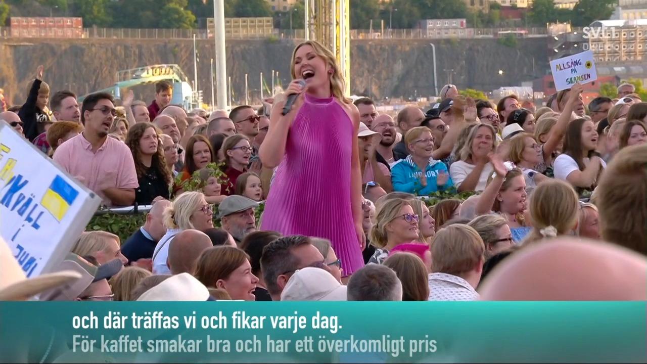 Eliza Lindström gästade ”Allsång på Skansen”.