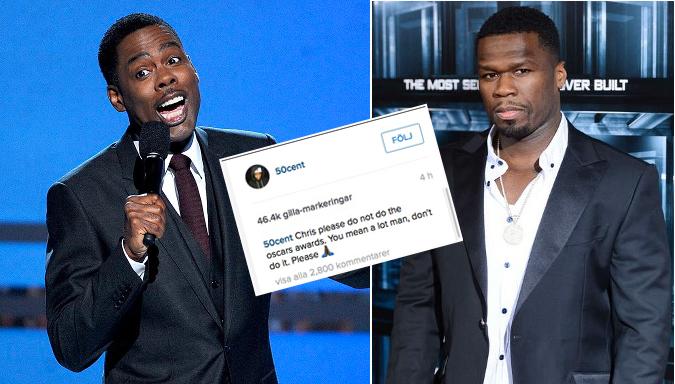 50 Cent tycker galavärden Chris Rock borde bojkotta.