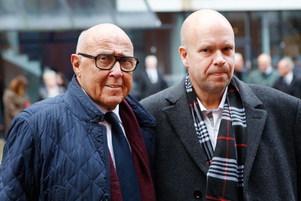 Ingvar Oldsberg tillsammans och Lasse Kronér under politikern Göran Johanssons begravning.