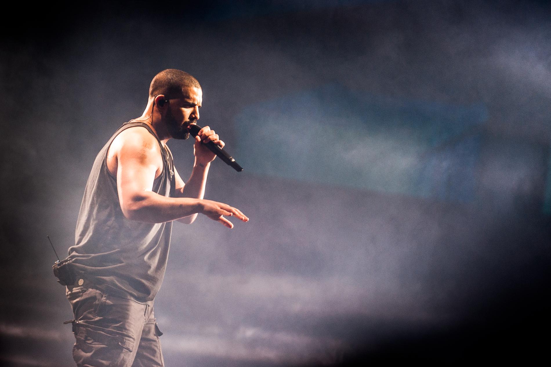 Drake i Globen, under sin utsålda konsert.