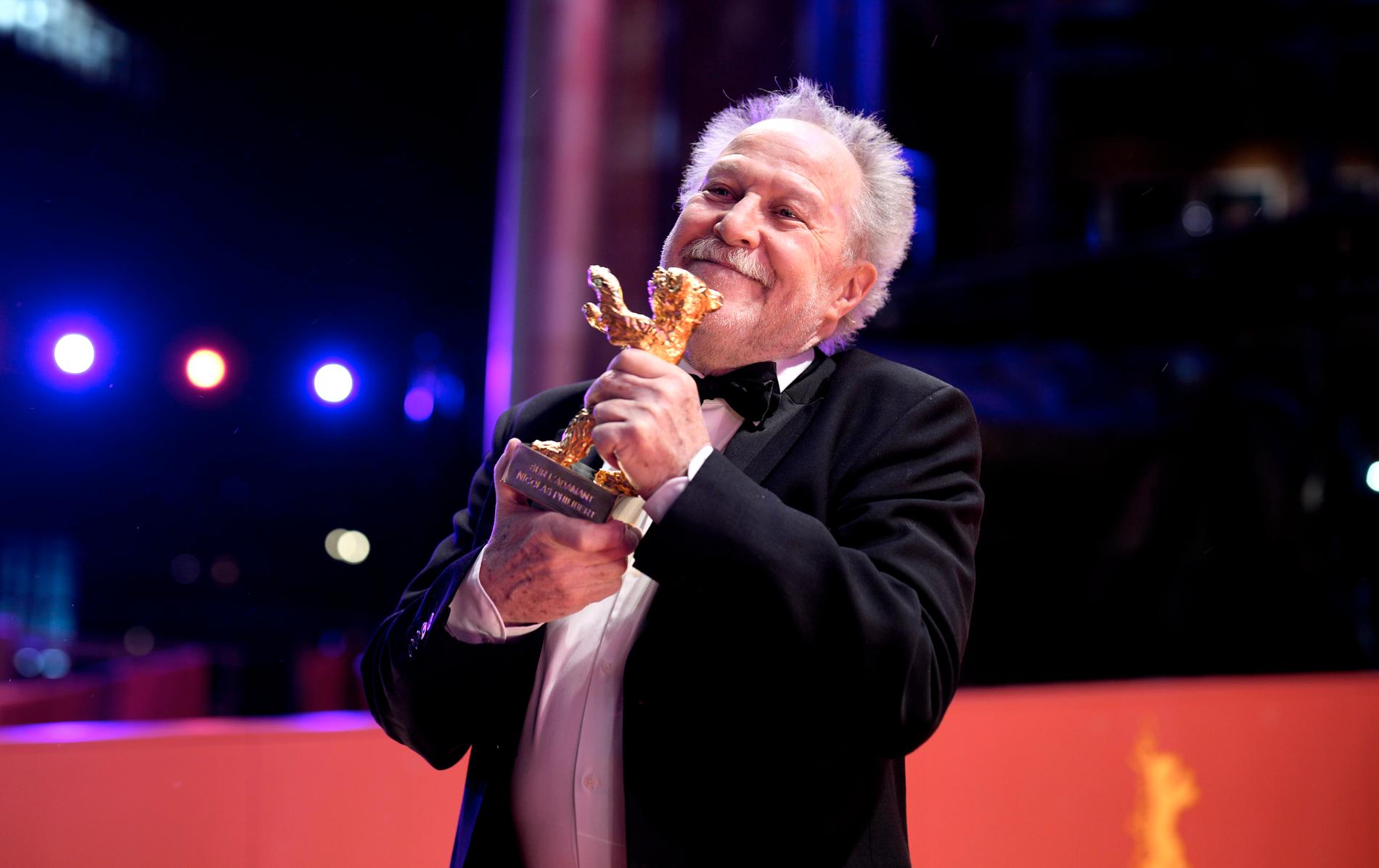 Nicolas Philibert fick Guldbjörnen på filmfestivalen i Berlin förra året för dokumentärfilmen "Ombord på Adamant". Arkivbild.
