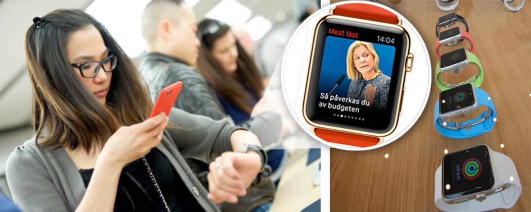 URHÄFTIGT Intresset för Apples nya klocka är stort. I dag släpps den i flera länder och Aftonbladets app går att ladda ner direkt.