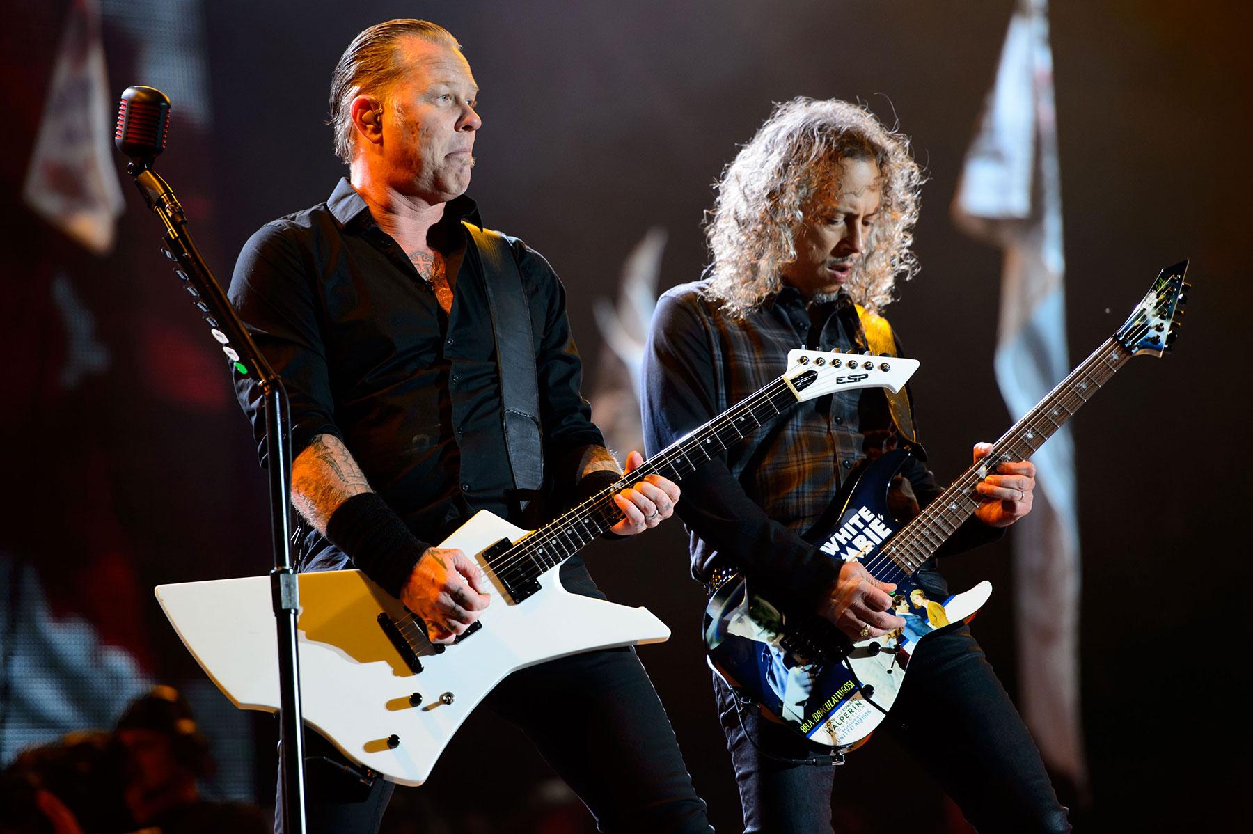 Metallica på Glastonbury-festivalen.