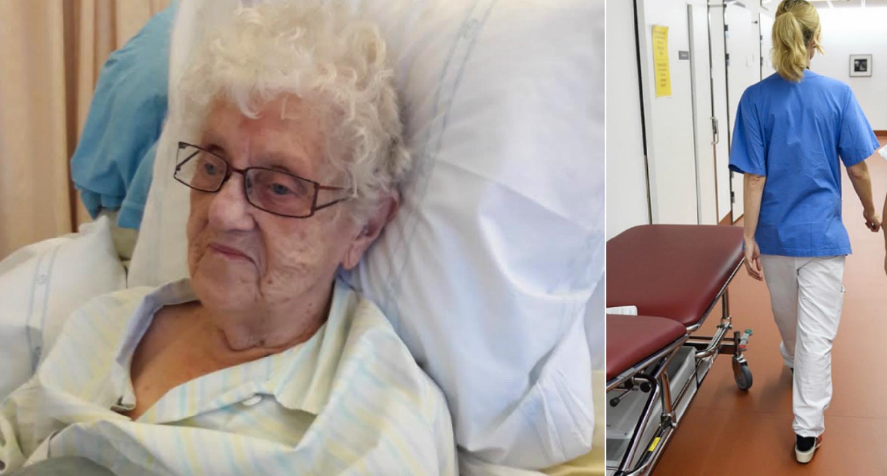 Britta, 99, skickades hem från sjukhuset: "Klarar mig inte själv".