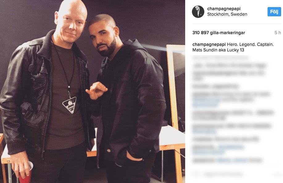 Drake och Mats Sundin i Stockholm.