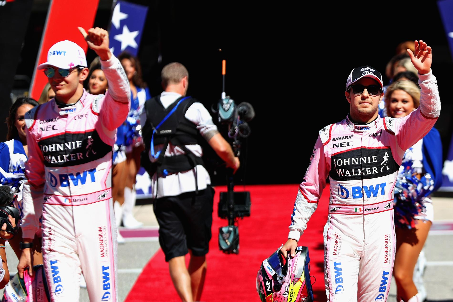 Mexikanen Sergio Perez (vänster) och fransmannen Esteban Ocon har inte den bästa teamkänslan bland F1-stallen.
