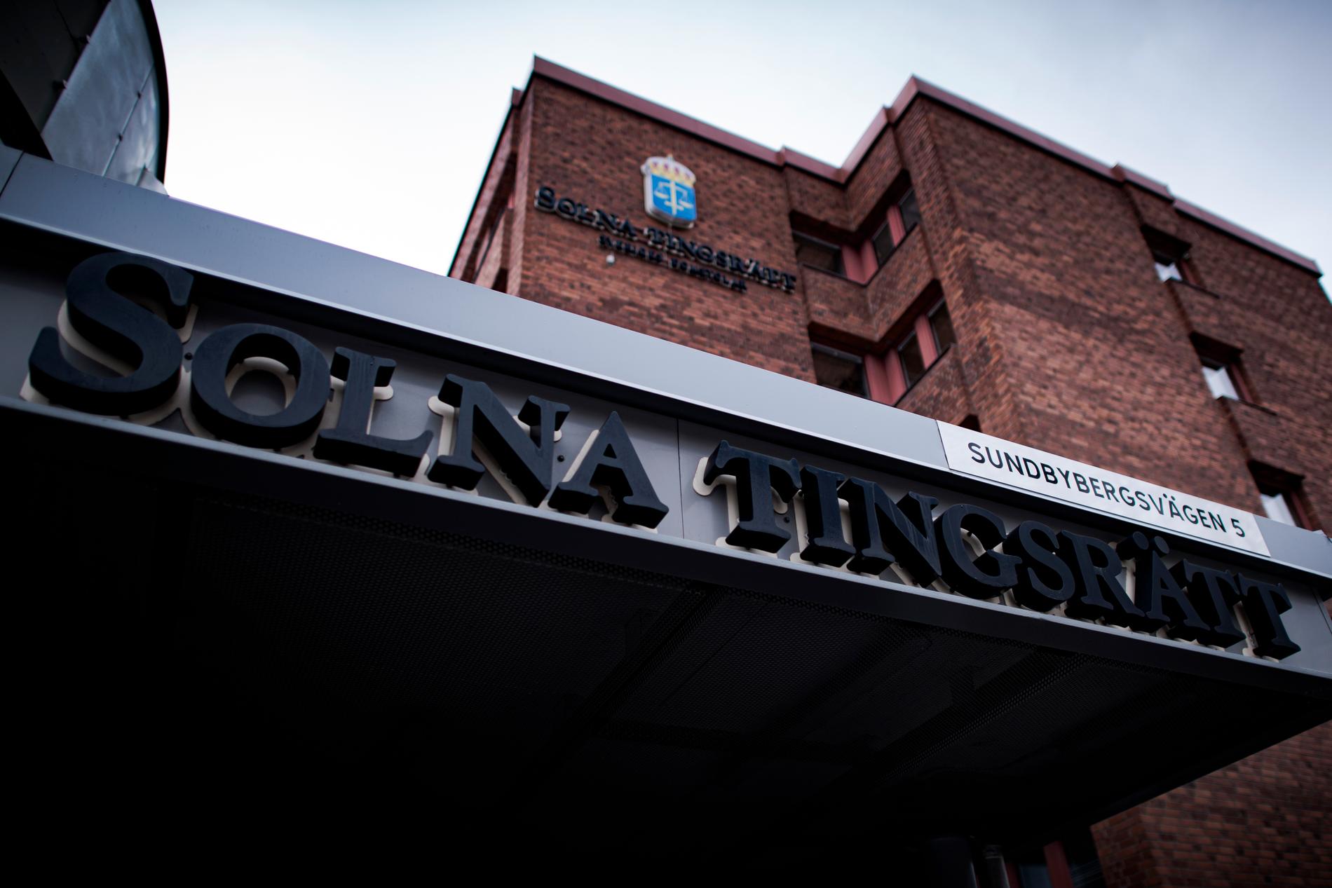 Förhandlingen i Solna tingsrätt återupptas den 26 januari. Arkivbild.