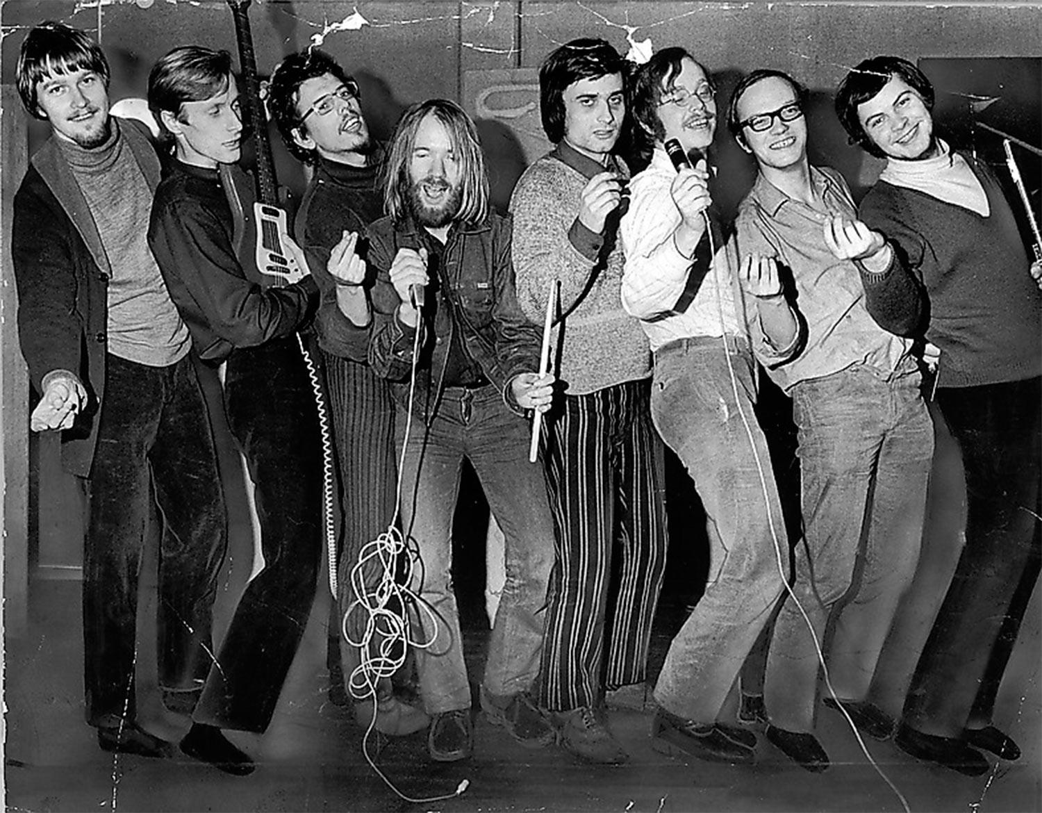 Proggbandet Blå tåget 1971. Foto: Kurt Berggren