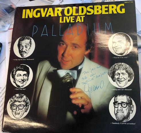 LP-skivan ”Ingvar Oldsberg Live at the Palladium”.