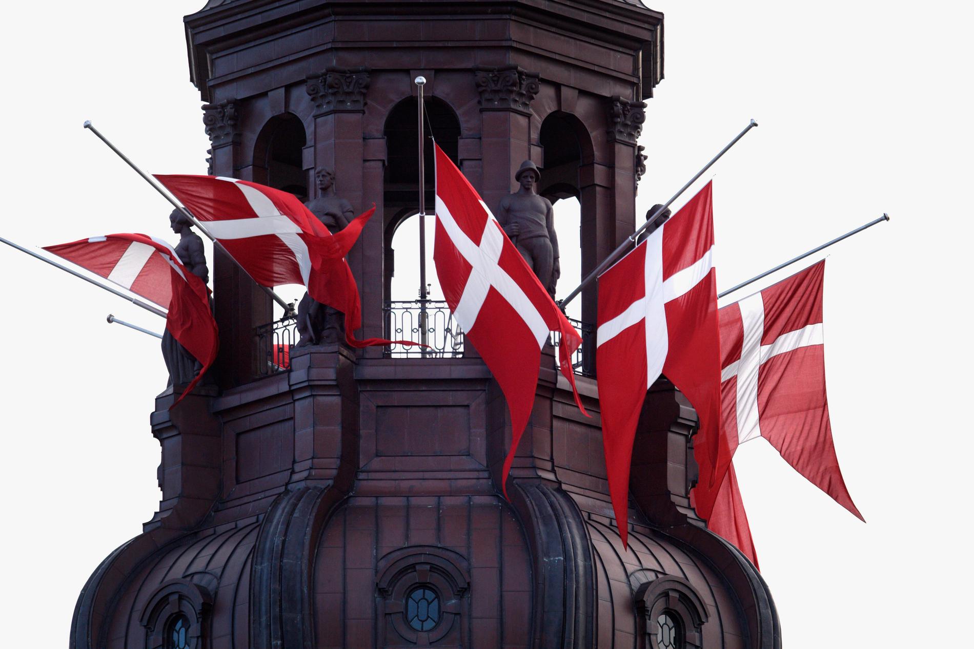 Den danska flaggan har en spektakulär historia och under lördagen firar den 800 år. Arkivbild.