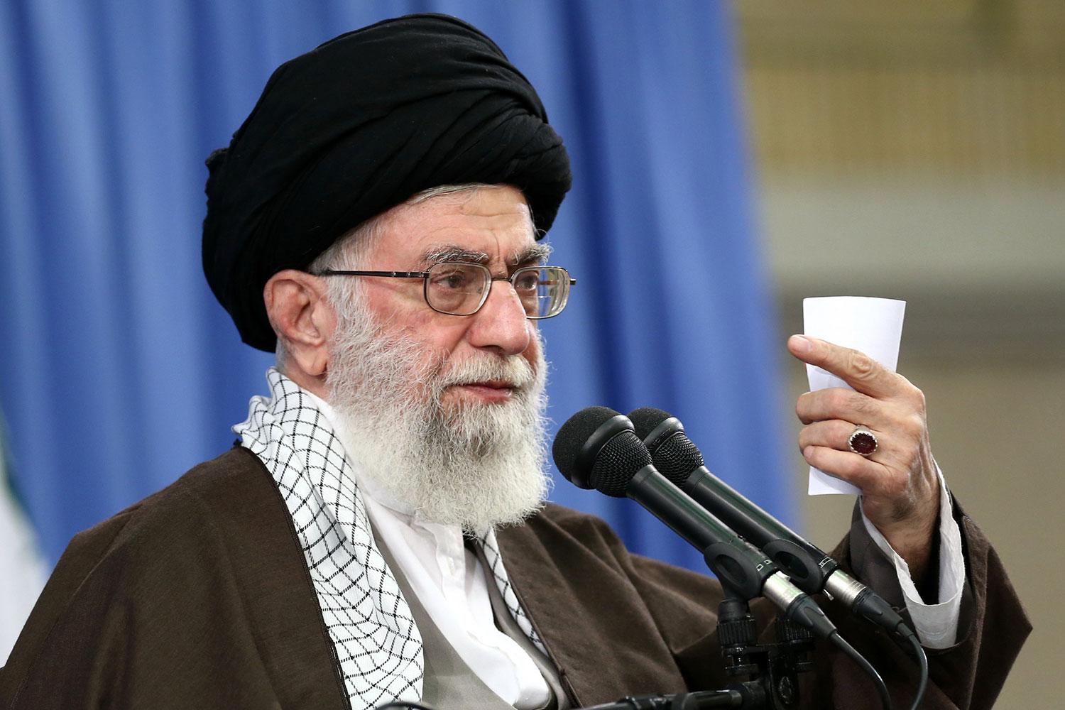 Irans högste andliga och politiska ledare ayatolla Ali Khamenei.