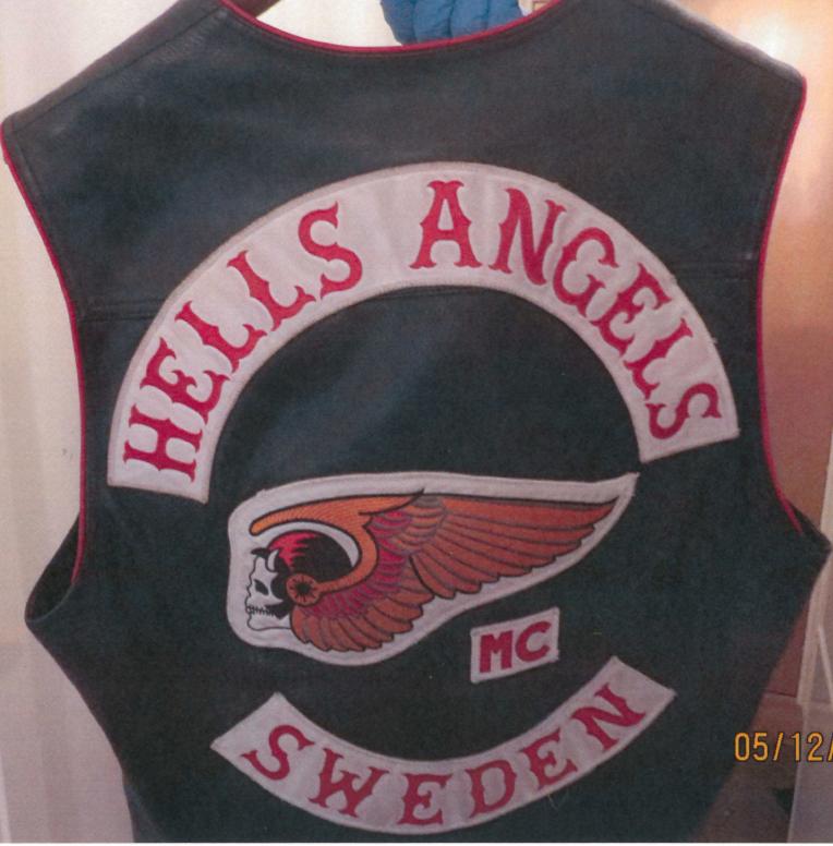 Hells Angels-profilen släpptes från fängelset i höstas. På bilden den välkända loggan som många medlemmar bär på sina kläder.