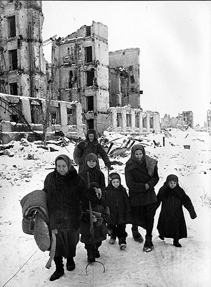 Flyktingar på östfronten under andra världskriget.