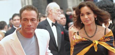 Jean-Claude Van Damme med hustrun Gladys.