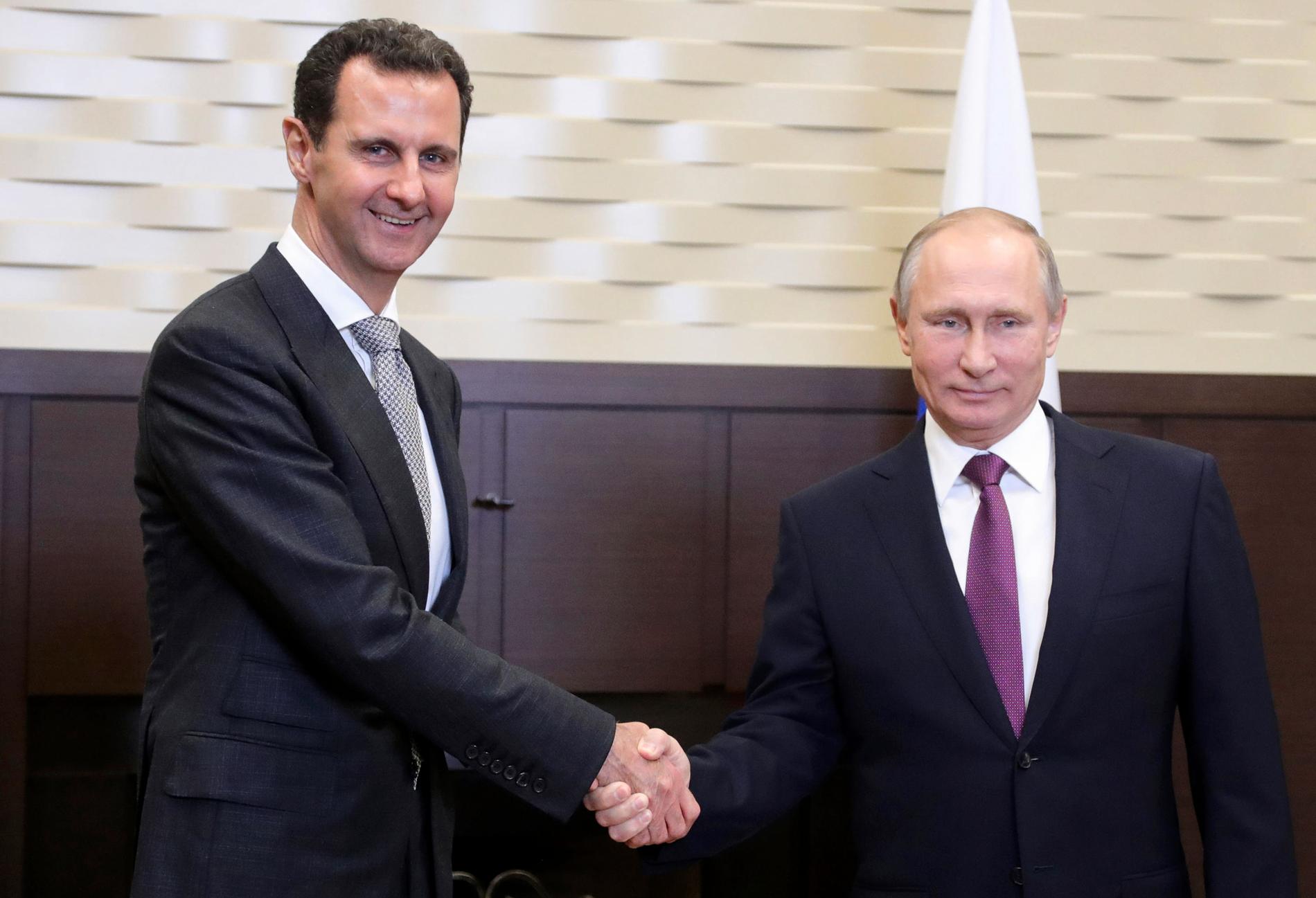 Bashar al-Assad och Vladimir Putin.