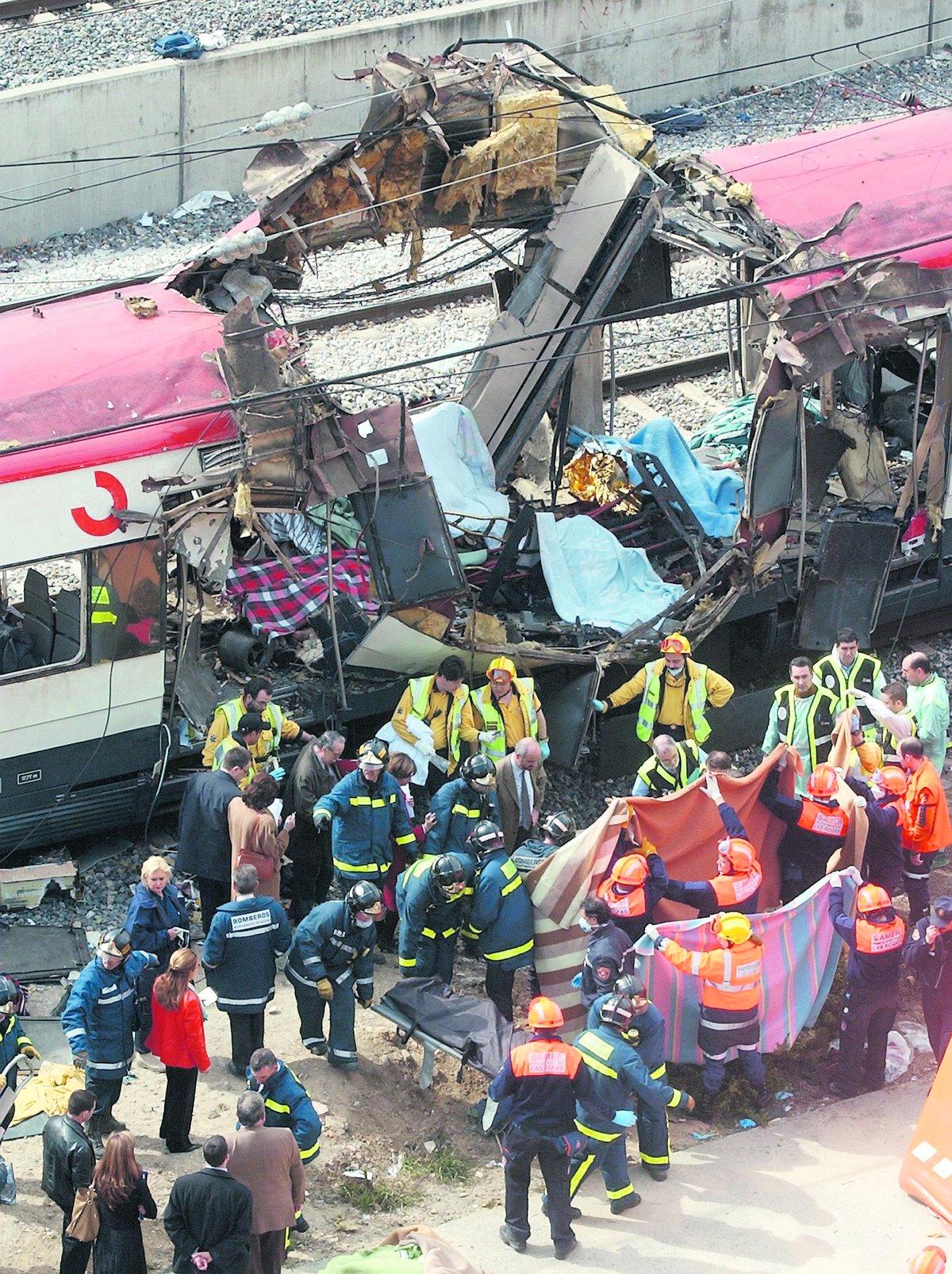 Spanien, 2004 191 människor dödades när bomber utlöstes ombord på tåg.