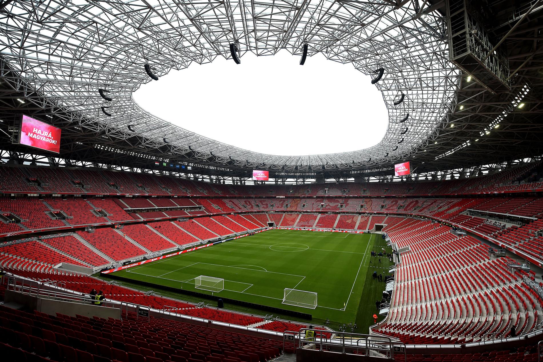 Ferenc Puskas-stadion, Budapest. Kapacitet: 68 000. Byggår: 2019.